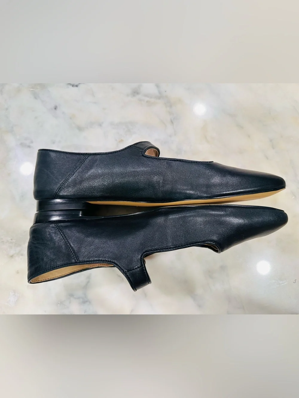 Sam Edelman Michaela Leather Mary Jane Flats Sz 11M gold buckle strap classic - Picture 10 of 13